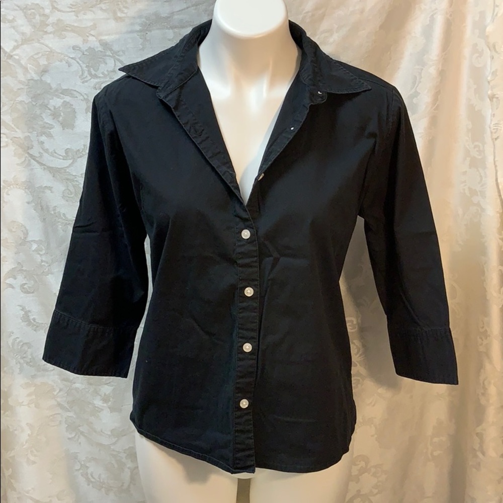 Women's Stretch Button Down Sz. L w/ 3/4 Sleeves